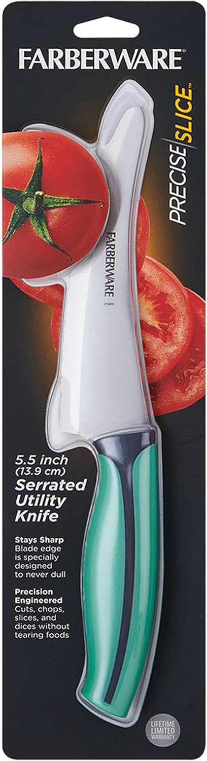 Farberware Precise Slice Utility Knife Set, 3 Piece, Multicolor