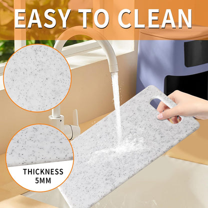 2 Pcs Cutting Board for Kitchen Small Mini Plastic Granite Color Cutting Board Dishwasher Safe Cutting Boards for Food Prep, Fruits, Vegetables with Easy Grip (6" x 10",White)