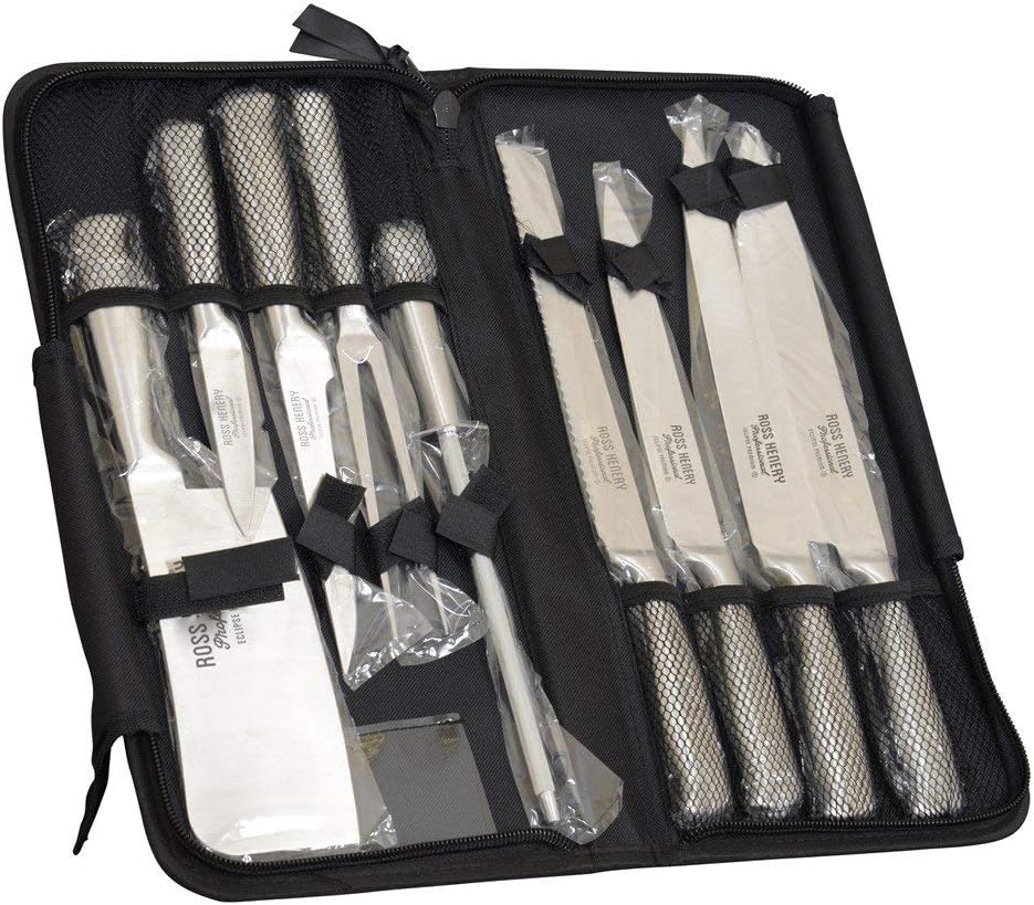 Ross Henery Eclipse 9-Piece Chef Knife Set – Stainless Steel Kitchen Knives with Travel Case