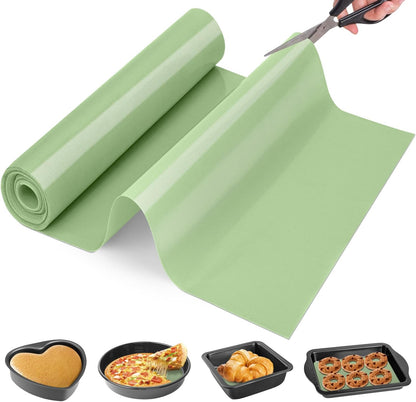 Silicone Baking Mat Roll -Cut to Size Silicone Mat - Non-Stick Pastry Mat for Dough Rolling, Non-slip Silicone Mat for Kitchen Counter, Reusable Air Fryer Linner, Oven Liner, Freeze Dryer Mat