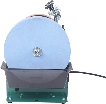 110V Electric Knife Sharpener，10in Water-cooled Grinder Electric Knife Sharpener Low Speed Grinding Machine，for Sharpening Chisels And Planer Blades Edge Tools