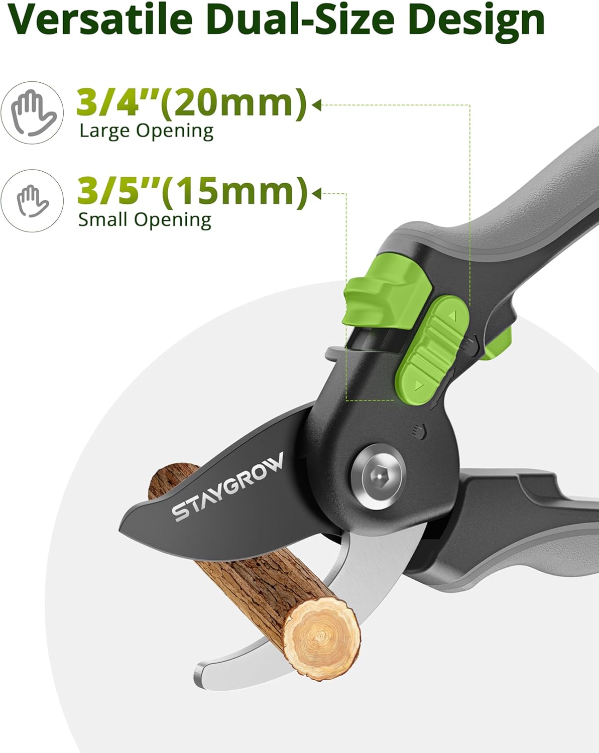 2pcs 6.5" Pruning Shears for Gardening, Ultra Sharp Garden Scissors for Precise Cuts, Stainless Steel Bonsai Clippers with Spring Loaded, 6.5 Inch Garden Shears (1pc Straight & 1pc Curved)