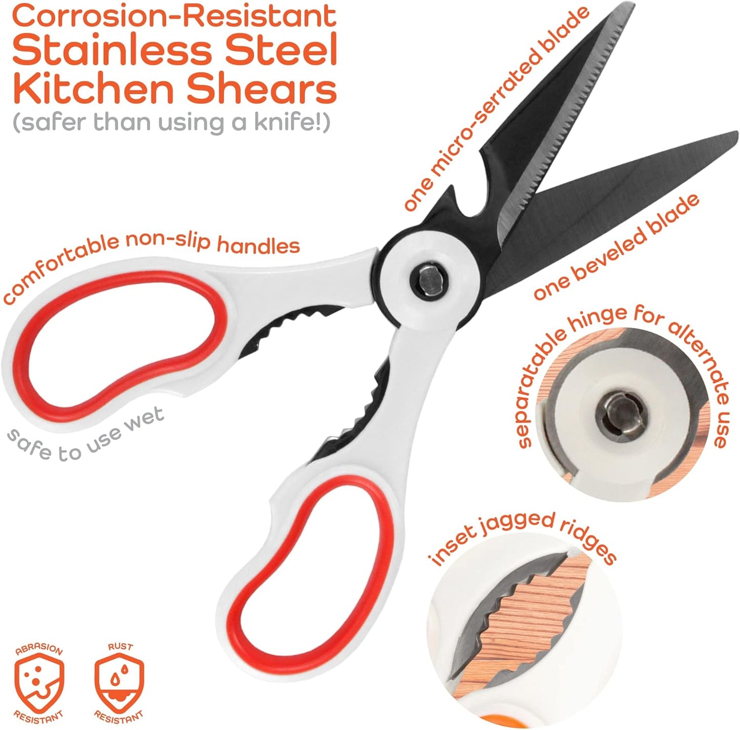 Premium 5-in-1 Kitchen Shears with Peeler Set - 1 Set (1 Scissor & 1 Peeler)