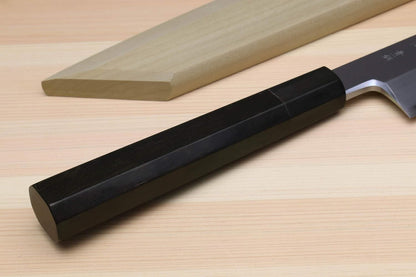 Yoshihiro Aonamiuchi Blue Steel #1 Kiritsuke Multipurpose Chef Knife (9.5" (240mm), Ebony Handle)
