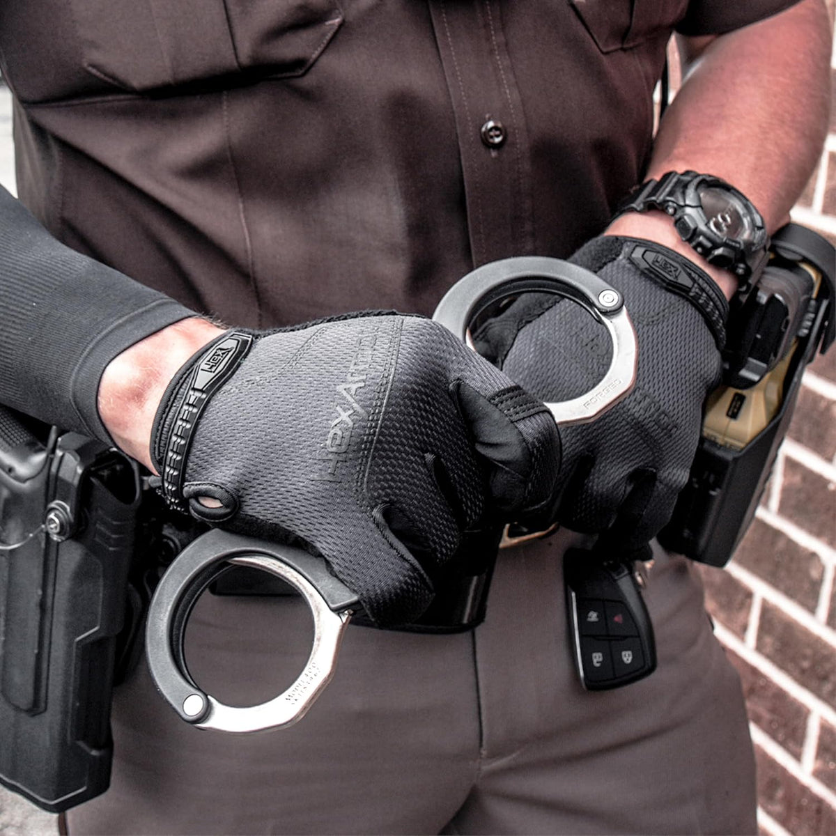 Law Enforcement Search Safety Tactical Work Gloves, HexBlue 2132 Series