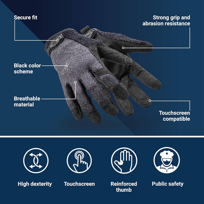 Law Enforcement Search Safety Tactical Work Gloves, HexBlue 2132 Series