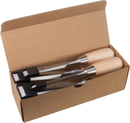 Woodworking 11 PC Carving Chisel Set with Wooden Storage Case - Gouges, Chisels and knifes for Hobbyists and Professional Wood Carving Tool
