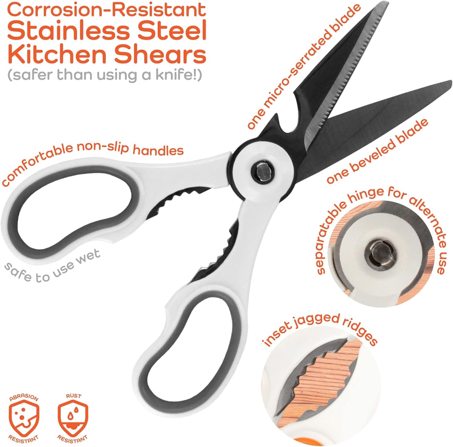 Premium 5-in-1 Kitchen Shears with Peeler Set - 1 Set (1 Scissor & 1 Peeler)