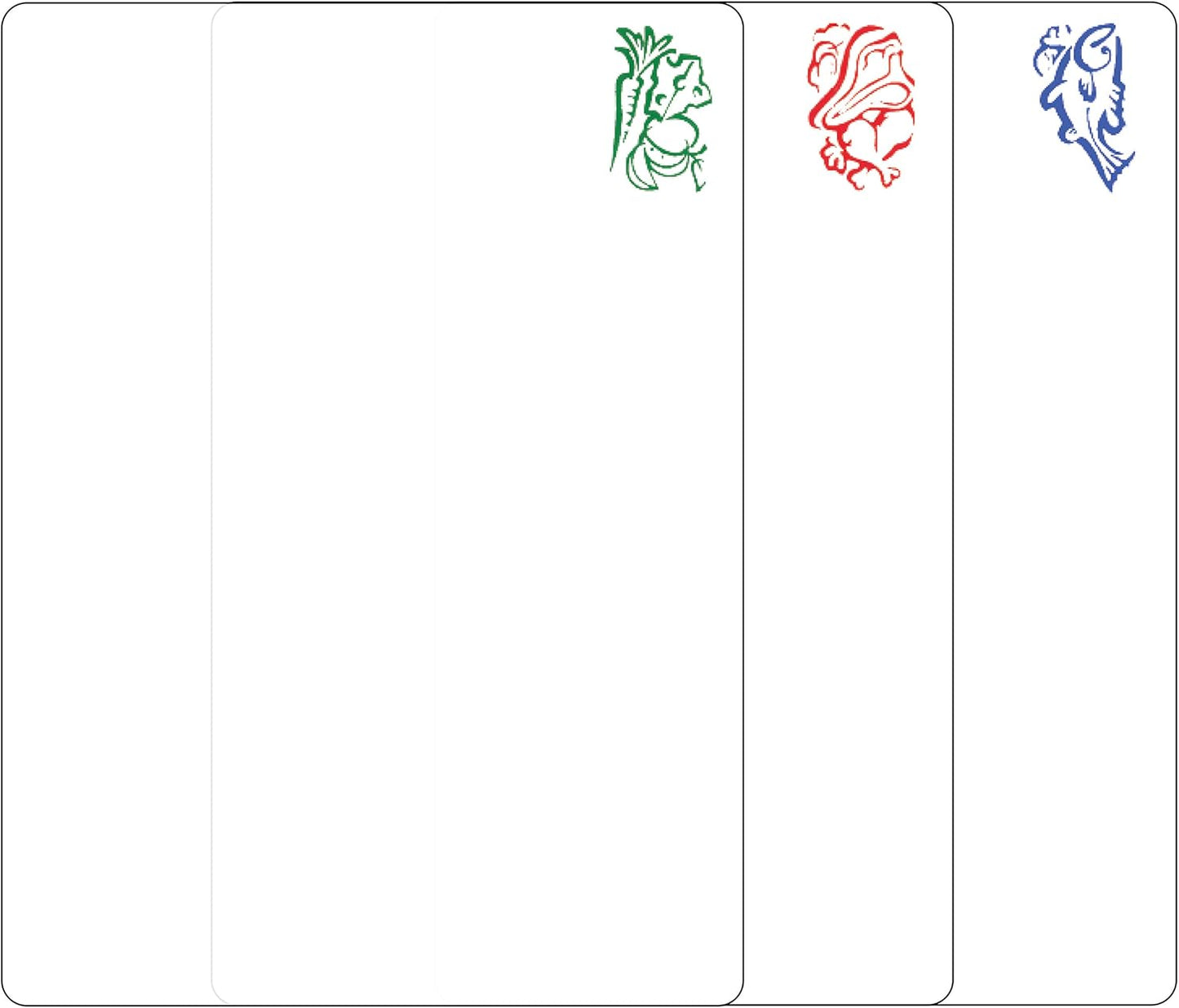 Flexible Cutting Board Mats Set of 3, Clear Frosted with Food Icons, Made in the USA of BPA Free Food Grade Plastic, 11.5” x 15”