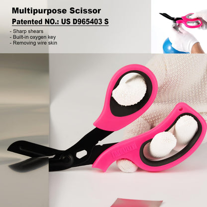 MEUUT 8 inches All Purpose Scissors Multipurpose Heavy Duty Shears, Forged Stainless Steel Utility Industrial Shear Kitchen Scissor for Household, outdoors, EMT