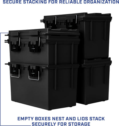 Sheffield 12629 Ammo Storage Box, Mothers Day Gifts for Mom,.30 Cal Field Boxes, Lockable Storage Box with Handle, Secures Hunting Gear, Supplies, and Bullets, Made in USA