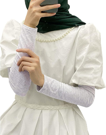 amokk Long Arm Sleeves for Women Cooling UV Sun Protection Sleeves to Cover Arms Gardening Sleeves