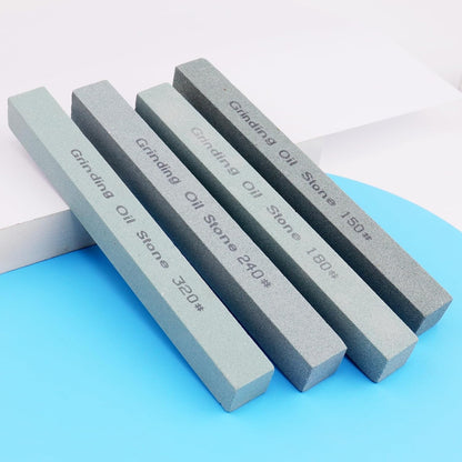 4Pcs Square Sharpening Stone Set -Grits 150#, 180#, 240#, 320# Green Silicon Carbide Honing Whetstone Kit for Moldels, Metal & Knife Cutting Tools (150 * 20 * 10mm)