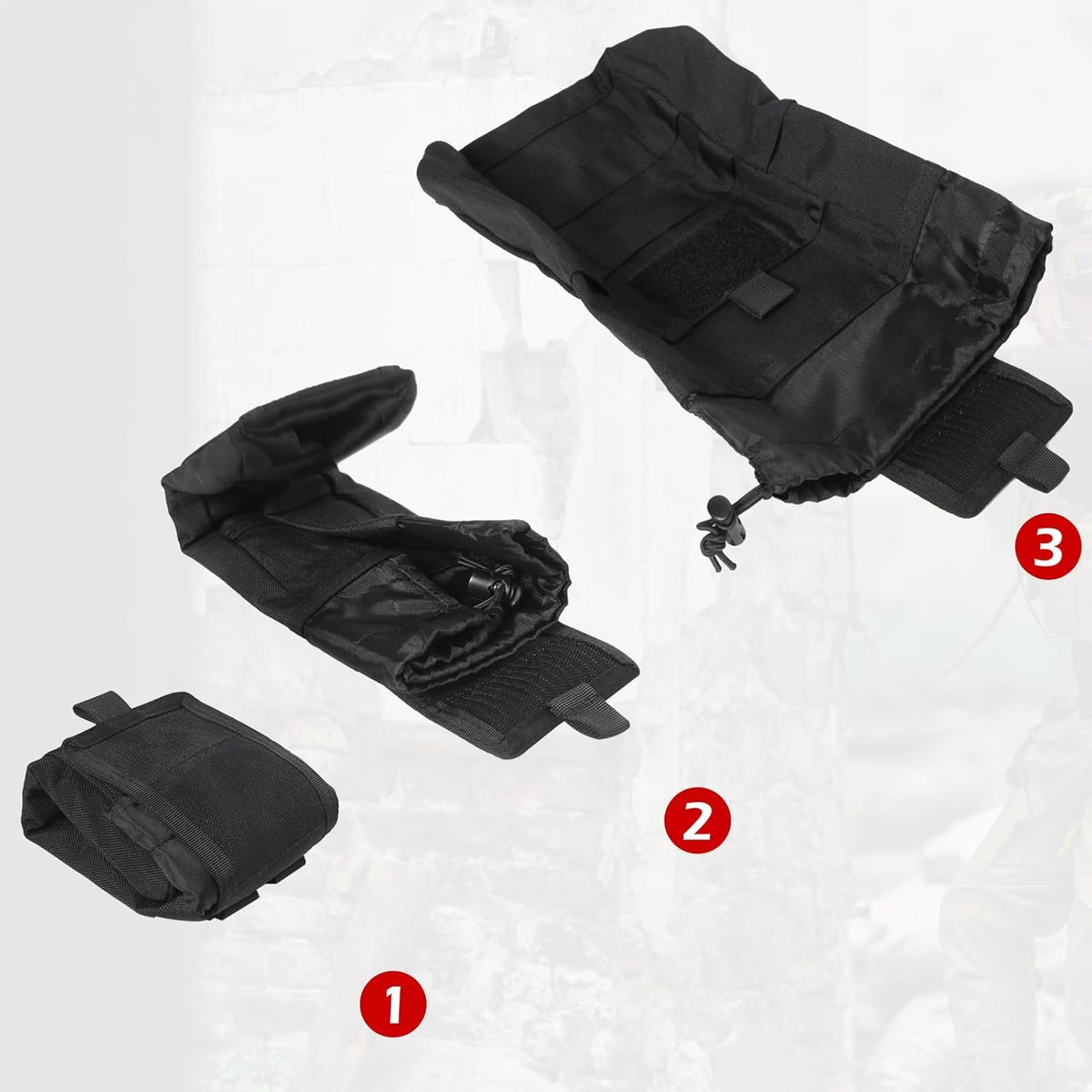 Azarxis Tactical Mini Belt Pouches, Multi-Purpose Small Battery Case Compact Utility EDC Card Slot Holder Waist Bags Military Molle Pack Sundries Storage Pack