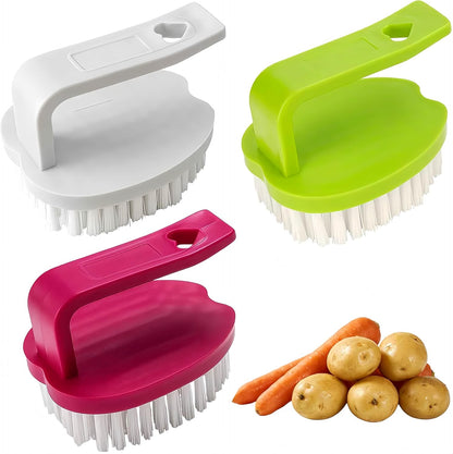 Vegetable Scrubber Brush- 2 Pack Fruit and Vegetable Brushes,Vegetable Brush Scrubber for Food,Veggie Wash Brush with Stiff Bristles Vegetable Cleaner Brush for Fruits,Potatoes,Carrots & More