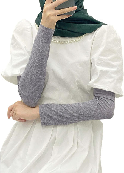 amokk Long Arm Sleeves for Women Cooling UV Sun Protection Sleeves to Cover Arms Gardening Sleeves