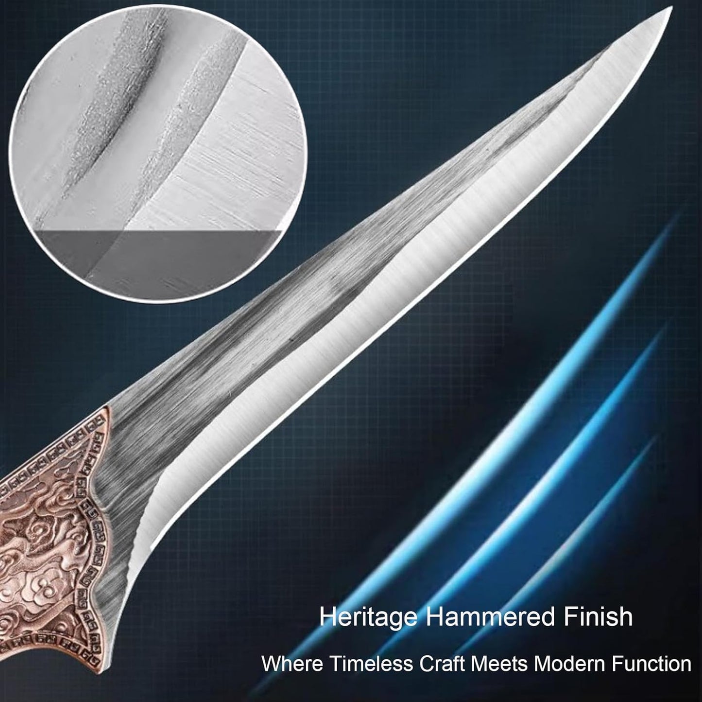 6 Inch Boning Knife - Curved Semi-Stiff Blade for Meat Cutting, Filleting & Deboning, Ultra Sharp Butcher Knife with Non-Slip Ergonomic Handle for Chefs, Home Kitchen & Culinary Use