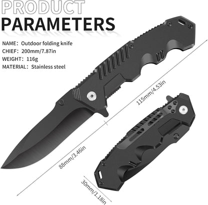 4-Pack Pocket Knife Set – Assisted Opening, Liner Lock, EDC Work Knife for Men, Bulk Gift Box Ready, Laser Engraving, Camping & Utility (4 Knives)