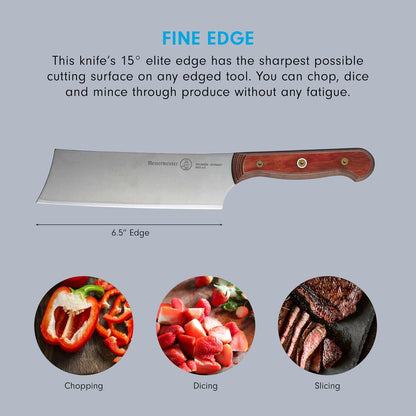 Messermeister Custom 6.5” Nakiri Knife, Black - X50 German Stainless Steel - Rust Resistant & Easy to Maintain - Made in Solingen, Germany