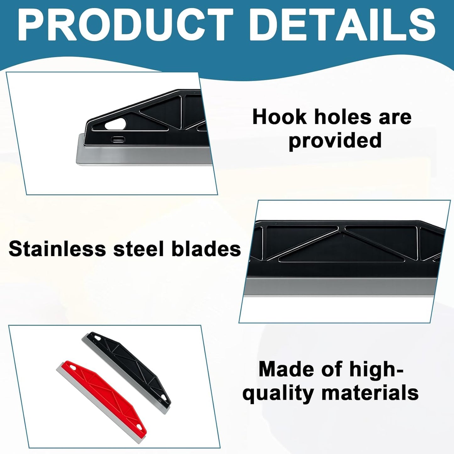 2PCS Paint Guard Shield for Trim – Red & Black Stainless Steel Scraper Knife Set for DIY and Professional Painters – Precision Paint Cutting Edge Tool, High Value