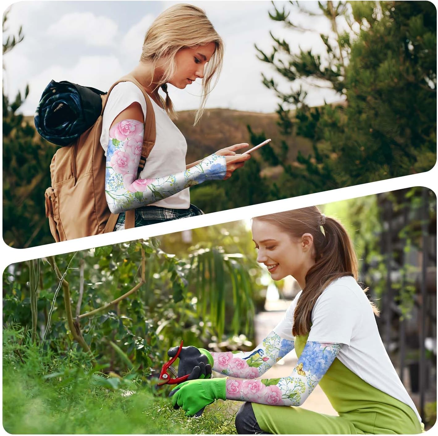 YPHCDO Gardening Sleeves Farm Sun Protection Arm Cooling Sleeves Thorn Proof Garden for Women Men with Thumb Hole