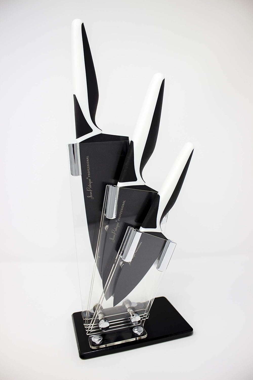 Jean-Patrique Perspex Universal Knife Block Without Knives for Signature 3-Piece Knife Set - Stylish & Protective - Kitchen Space Saver