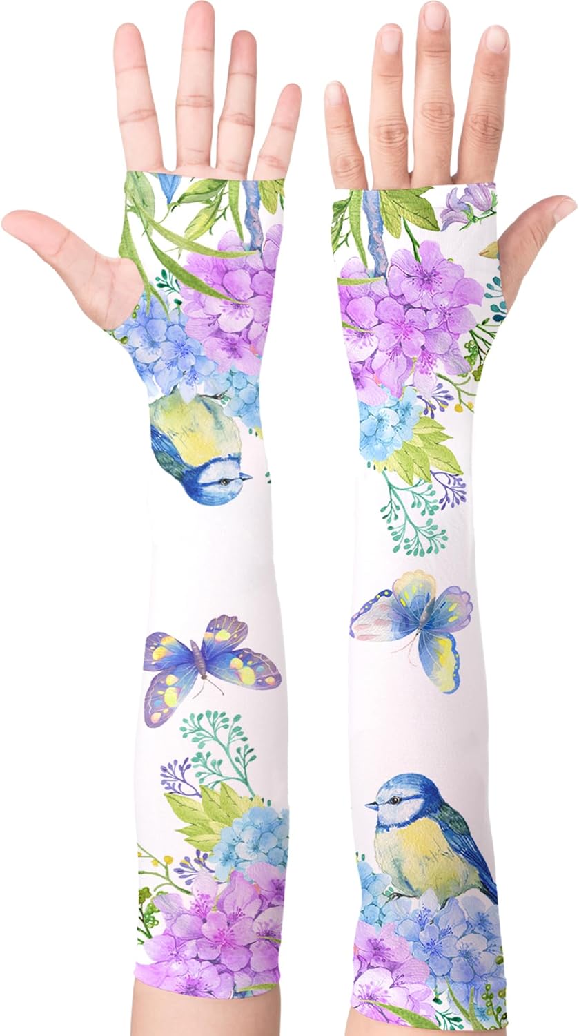 YPHCDO Gardening Sleeves Farm Sun Protection Arm Cooling Sleeves Thorn Proof Garden for Women Men with Thumb Hole