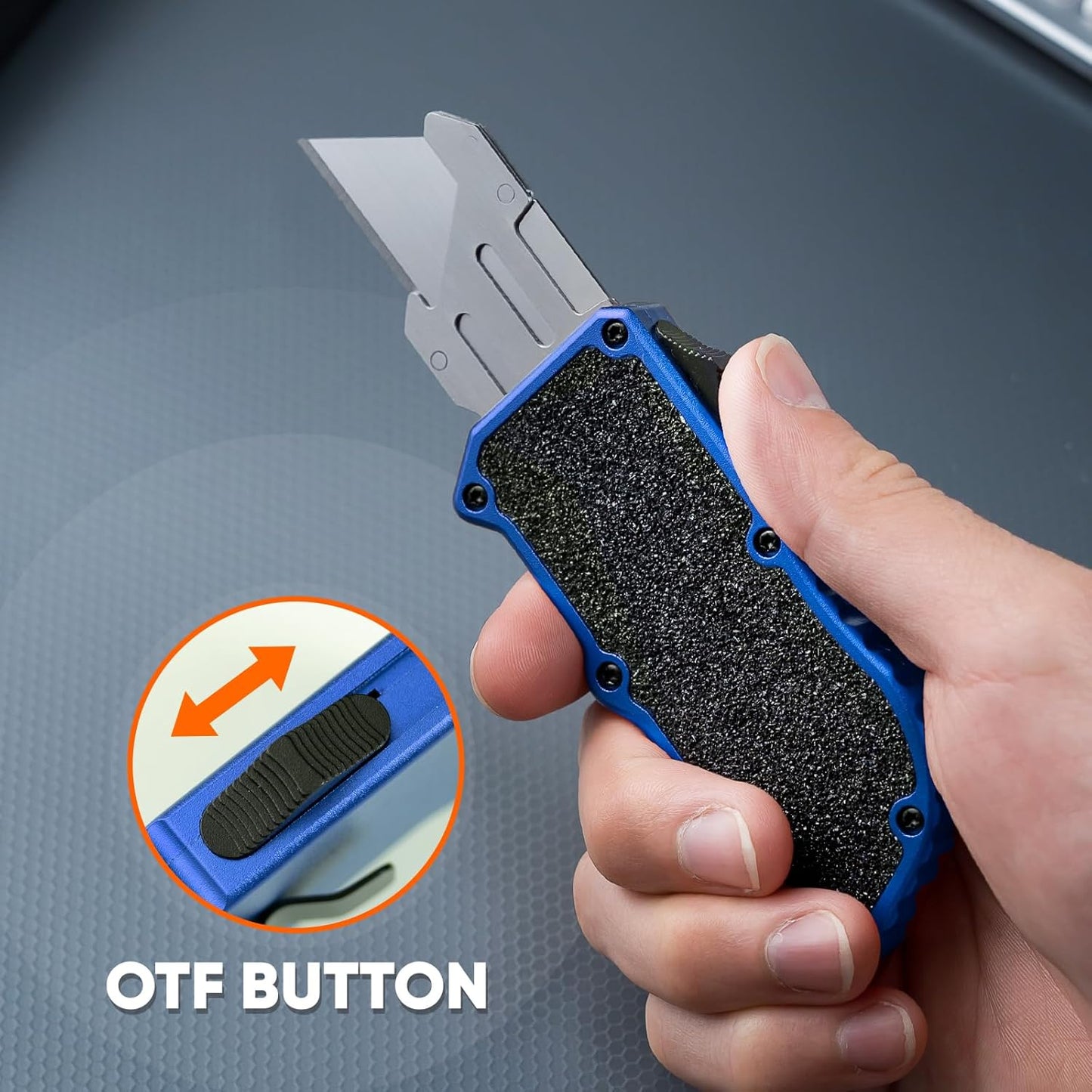 XXV Aluminum Alloy Utility Knife, Box Cutter,Cute Heavy Duty Pocket Knife, Safety Replaceable Blade EDC Razor Knives with 10Pcs Replaced Blades,Black