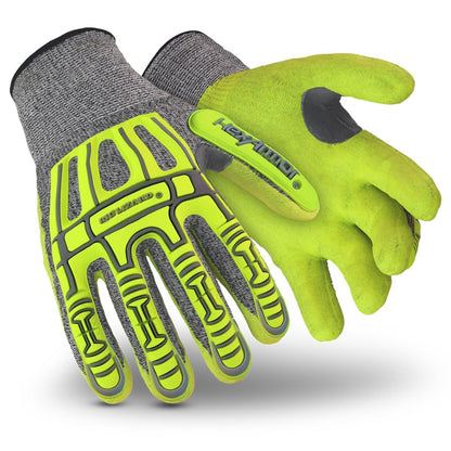 HexArmor Cut-Resistant Impact Protection PU Palm Work Gloves | Rig Lizard® Series 2095 | Large