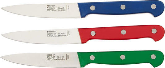 Norpro Colored Paring Knife Set, 3-Piece, Multicolor