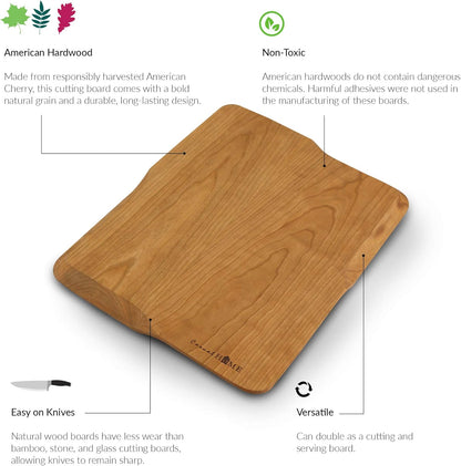 Casual Home Delice Rectangle Juice Drip Groove Cutting Board 15.5"Wx11"Dx0.75"H, Walnut