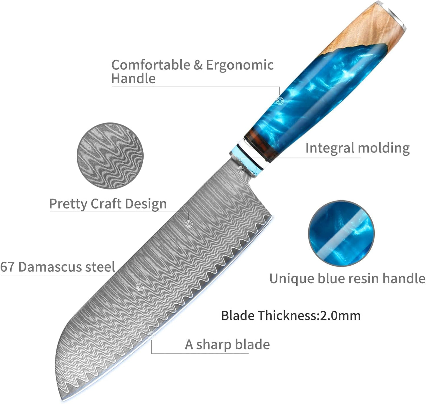 Bread Knife, Damascus Multifunction Serrated Knife, Professional Japanese VG10 Damascus Steel Bread Knife,Serrated Cake Knife Bread Cutter for Homemade Crusty Bread