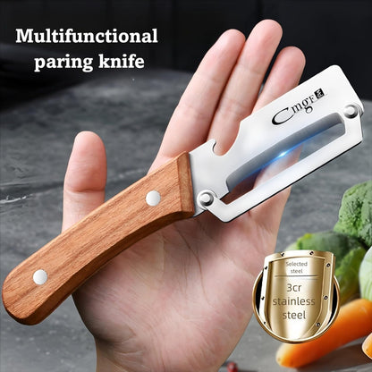 Multifunctional Vegetable Peeler with Stainless Steel Blade and Bottle Opener - Ideal for Veggie Potato Carrot and Apple Peeling