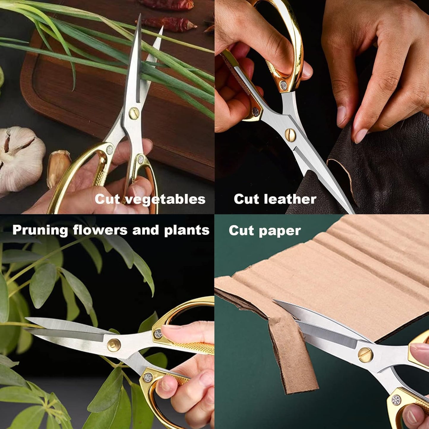 Kitchen scissors 2 Pack,Poultry Shears Heavy Duty Professional Stainless Steel Kitchen Shears,Utility Scissors Food Scissors for Turkey, Meat,Bone,Fish,Chicken,Vegetables,Herbs,BBQ