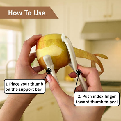 Apple Peeler with Support Guard – Easy and Safe Tool for Peeling Apples, Fruits and Vegetables Without Finger Strain or Cuts