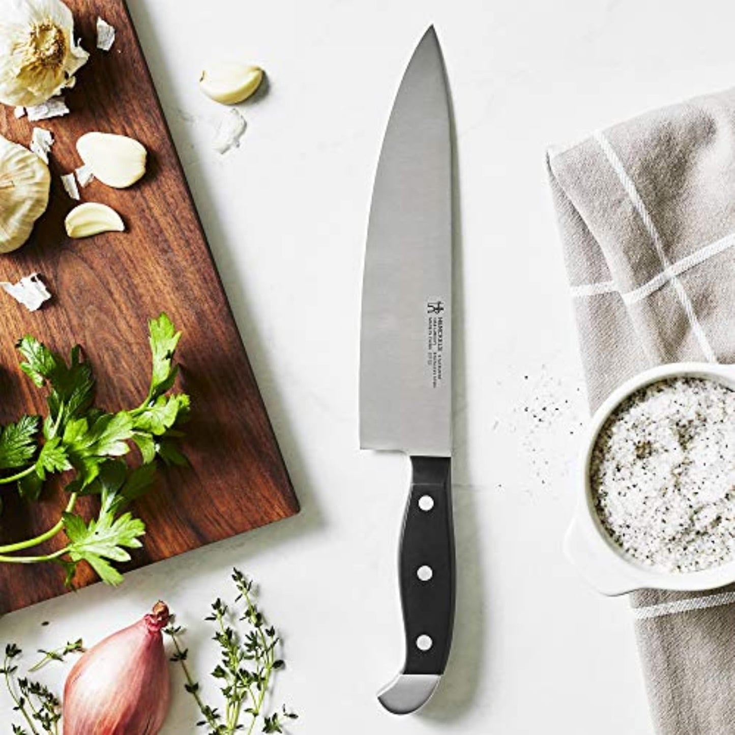 HENCKELS Statement Razor-Sharp 8-inch Slicing Knife, German Engineered Informed by 100+ Years of Mastery, Black/Stainless Steel
