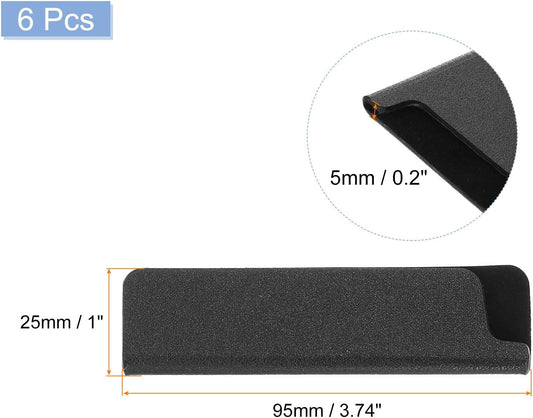uxcell 2 Pcs Knife Tip Guards 6.5"x 2" ABS Knife Cover Sleeves Knife Case Blade Protector Universal Knife Sheath for Home Kitchen Knife, Black