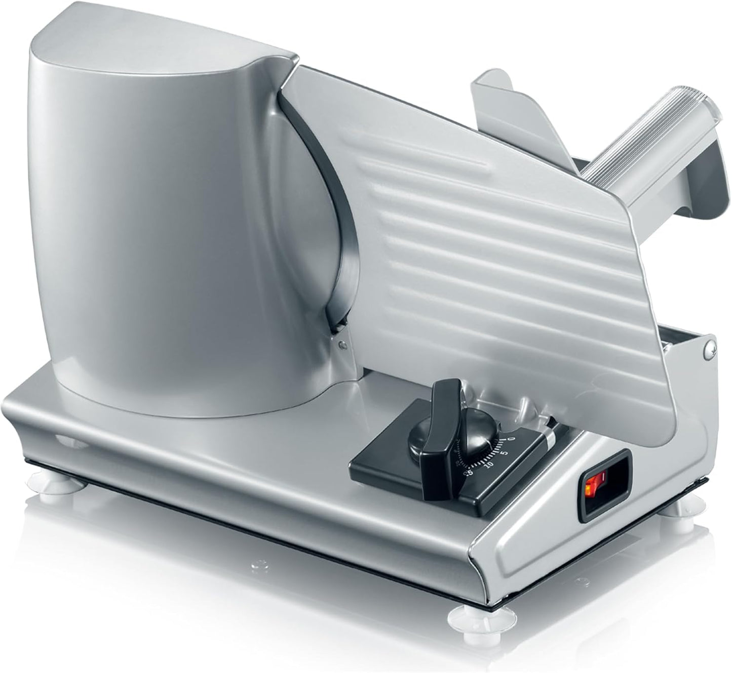 TOOGOOD 7.5" Electric Meat Slicer, with Stainless Steel Blade, Adjustable Thickness Food Slicer Machine for Home Use, Cuts Meat, Ham, Hard Cheese and Deli (Black)