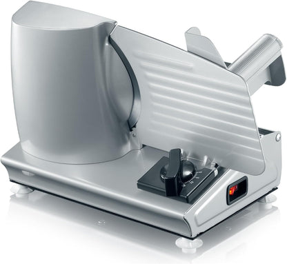 TOOGOOD 7.5" Electric Meat Slicer, with Stainless Steel Blade, Adjustable Thickness Food Slicer Machine for Home Use, Cuts Meat, Ham, Hard Cheese and Deli (Black)