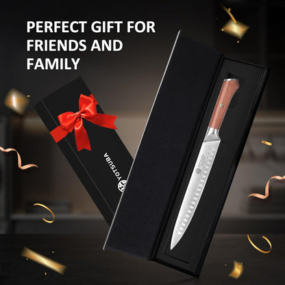 YOTSUBA Steak Knives Set of 6, Razor-Sharp 4.5 Inch Japanese Serrated Steak Knife Set, Full Tang Forged High Carbon Steel Dinner Knives with Ergonomic Handle and Gift Box