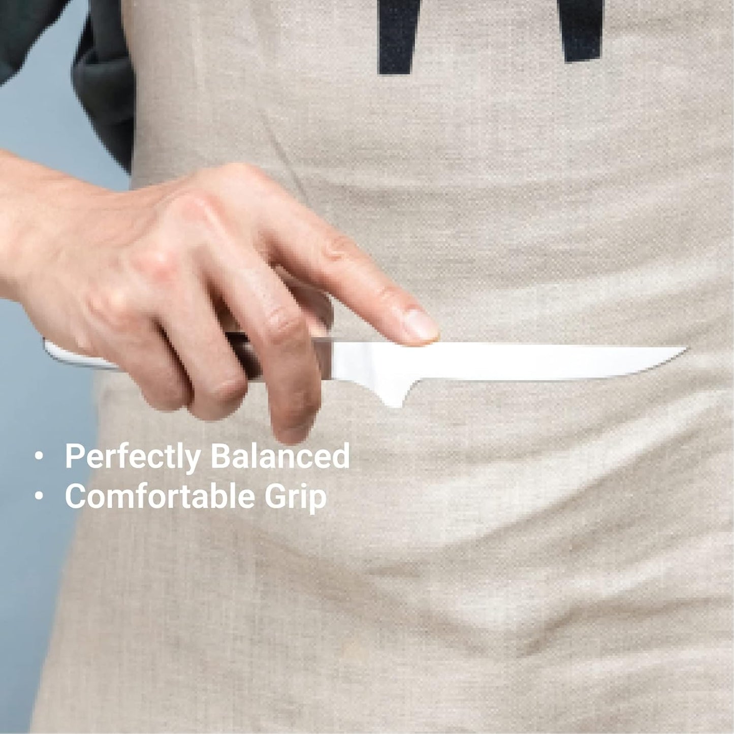 HAST 5-inch Boning Knife, Ultra-Sharp, Professional Fillet Knife, Japanse Carbon Steel, Sleek Design, Ergonomic, Lightweight, Minimalist Kitchen Décor, Premium Gift Box