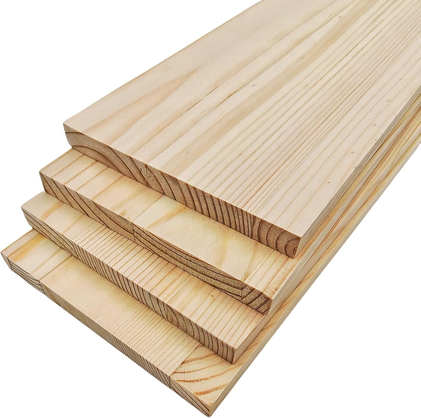 4PCS Rectangle Wood Boards Unfinished Wood Blocks for Crafting, 8x6x1in Blank Whittling Wooden Blocks for Wood Carving,Painting & Burning