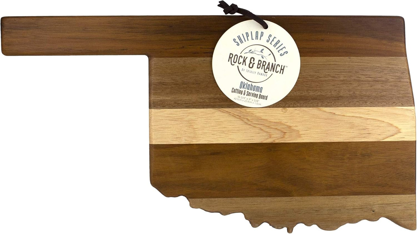 Totally Bamboo Rock & Branch Series Shiplap Michigan State Shaped Wood Serving and Cutting Board | Great for Wall Art