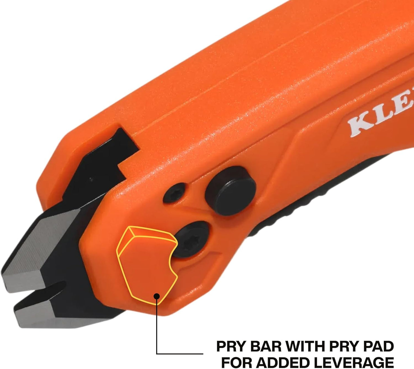 Klein Tools 44306 FLICKBLADE 2-in-1 Folding Utility Knife and Scraper with Built-In Blade Storage, Dual Locking Positions, Includes 3 Triple-Ground Carbon Steel Blades