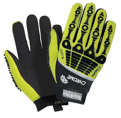HexArmor Cut-Resistant Impact Protection PU Palm Work Gloves | Rig Lizard® Series 2095 | Large