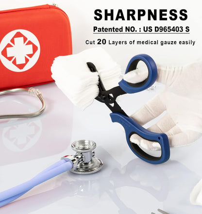 MEUUT 8 inches All Purpose Scissors Multipurpose Heavy Duty Shears, Forged Stainless Steel Utility Industrial Shear Kitchen Scissor for Household, outdoors, EMT