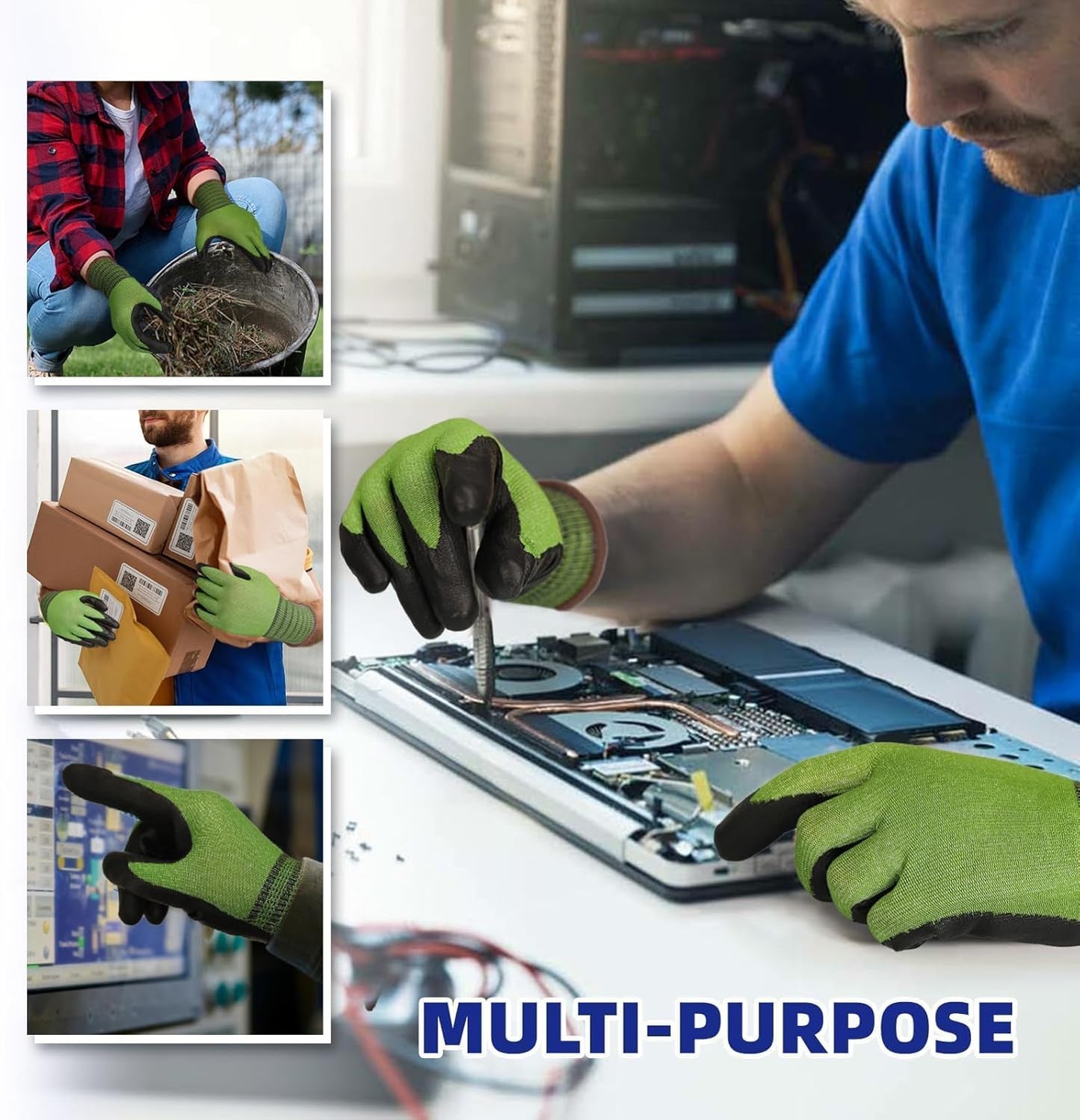 Schwer A4 AIR-SKIN Cut Resistant Work Gloves with Extreme Lightweight & Thin, Grip Glove for Fishing, Refined Work, Gardening Gloves for Yard, Touchscreen, 3D-Comfort Fit, Men Women Gifts, AR3900, L