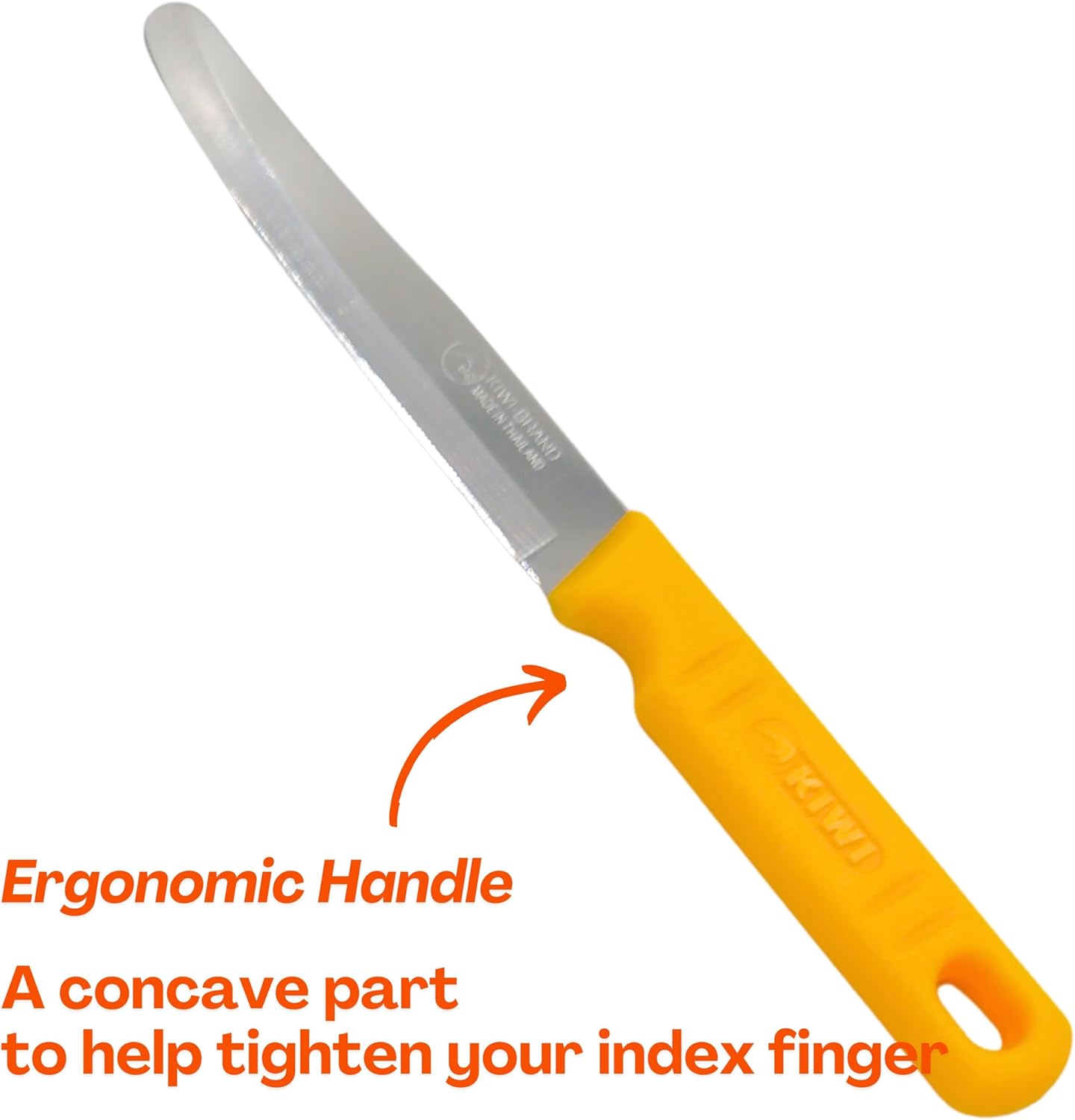 Round Tip Knife, Blunt Knife, Rounded Tip Knives for Cutting Fruit and Vegetable, Smooth Sharp Blade, Safety Knifes (Yellow)