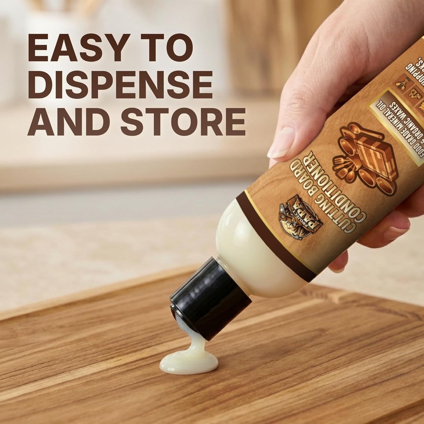 Butcher Block Conditioner 16 fl oz - Food Grade Mineral Oil and Beeswax Wood Cutting Board Conditioner for Butcher Blocks, Bowls & Utensils - Food Safe Natural Formula - Made in the USA