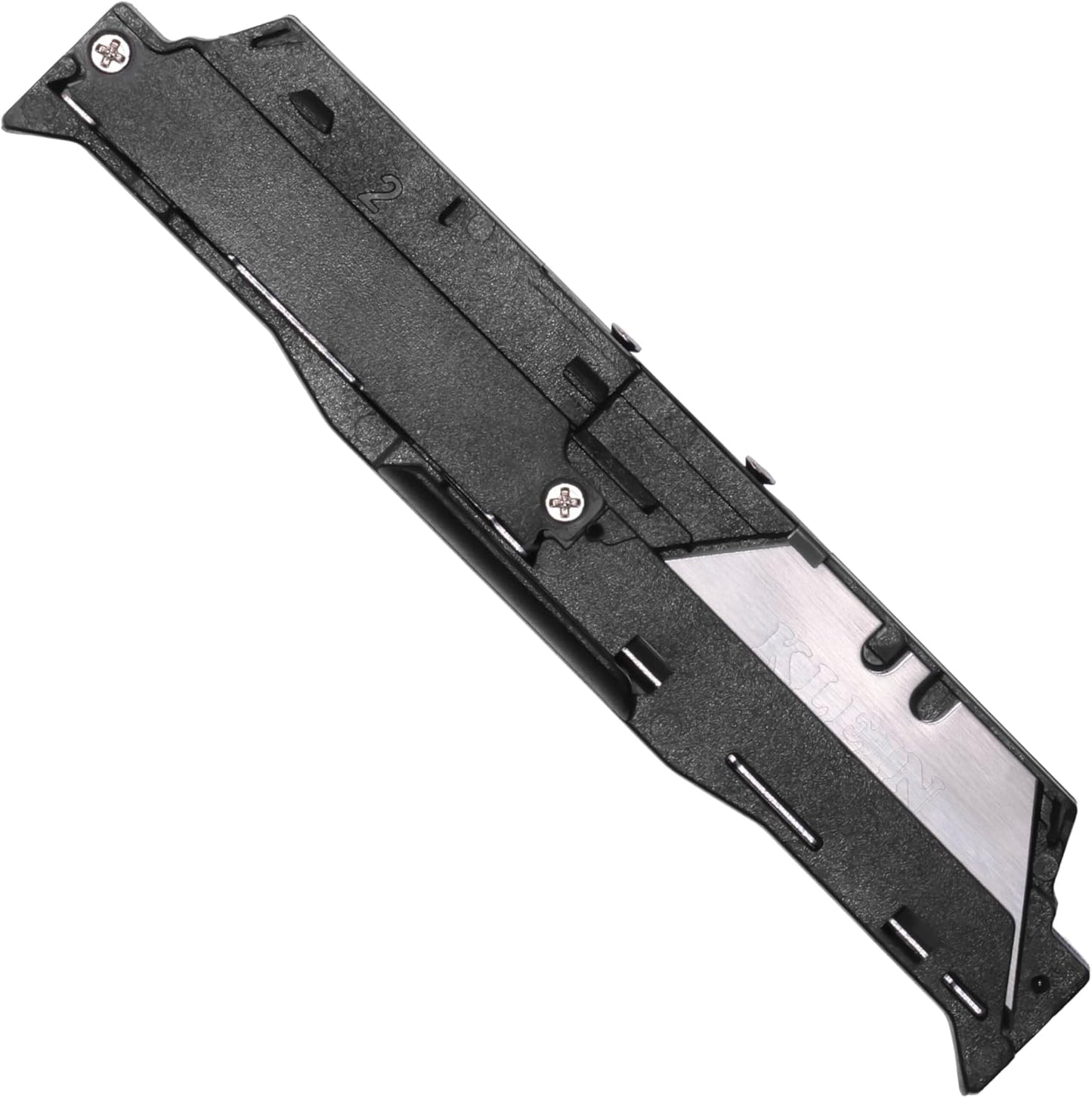 Klein Tools 44308 Auto-Loading Retractable Utility Knife, Utility Box Cutter, Dual-Sided 10 Blade Magazine, Standard and Hook Blades, Professional Work Knife